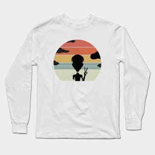 Peace Alien Long Sleeve T-Shirt